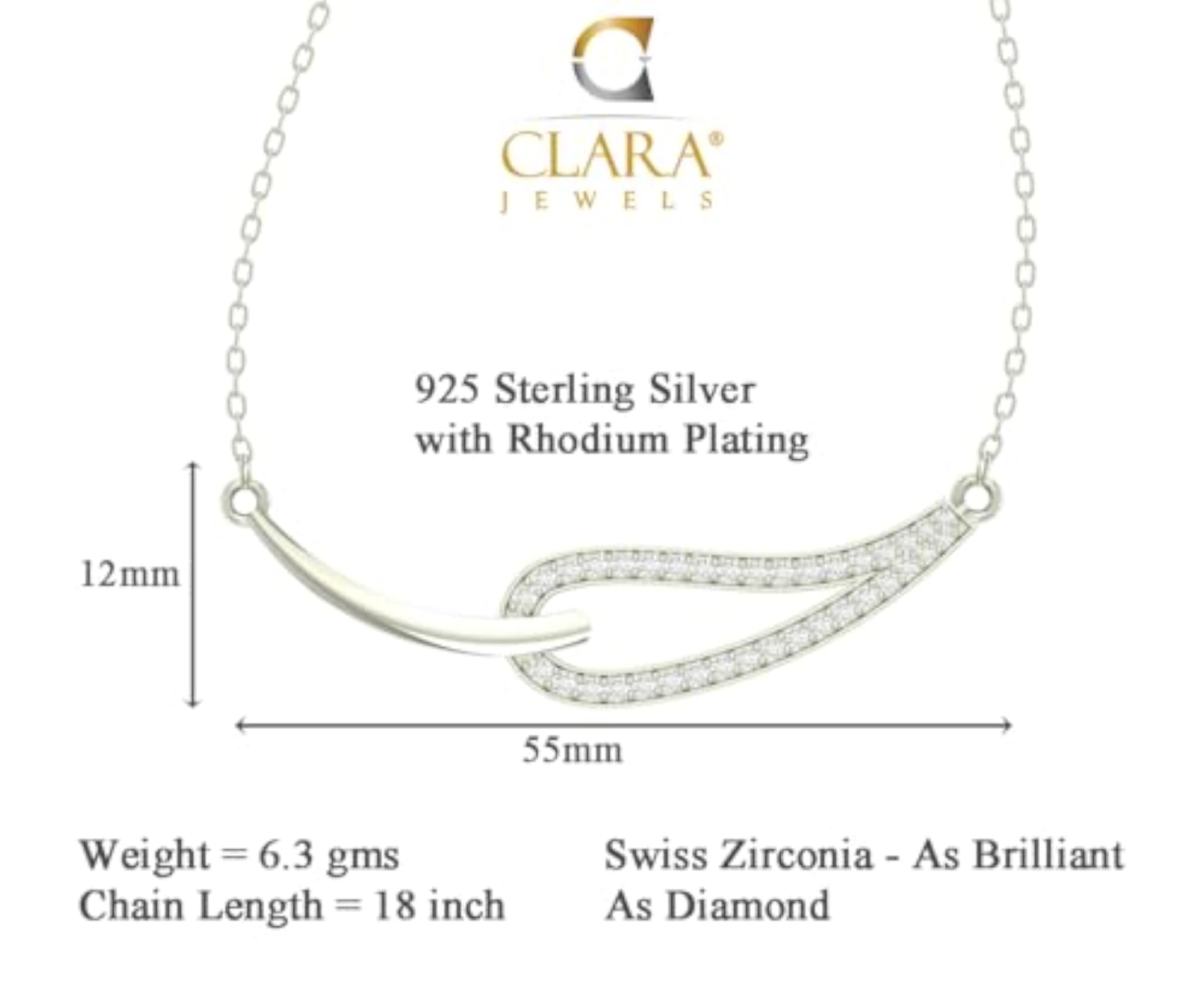 Women's 925 Sterling Silver Stella Pendant Earring Chain Gift